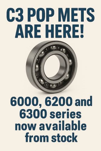 Midland Bearings Expands Stock with New Range of C3 Pop Mets